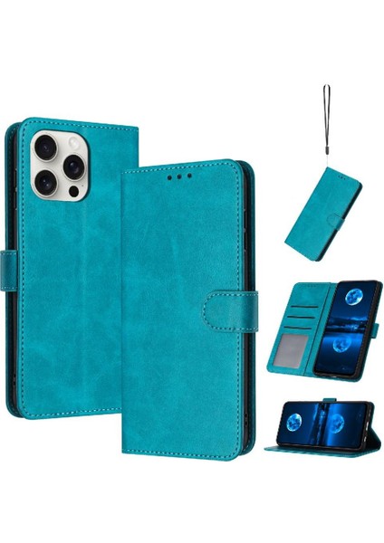 Kart Yuvası ile IPhone 14 Pro Kickstand Için Flip Case Pu Deri Saf (Yurt Dışından)