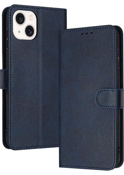 IPhone 14 Için Flip Case Artı Kickstand ile Saf Renk Pu Deri (Yurt Dışından)