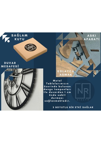Dekoratif Metal Duvar Saati indirimleri