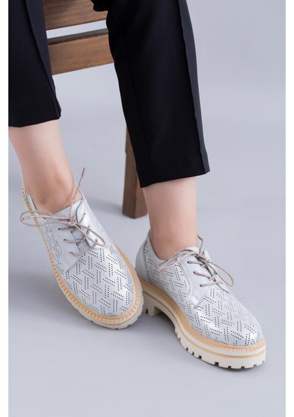 Lottie Hakiki Deri Ortopedik Kadın Günlük Ayakkabı Silver modelleri