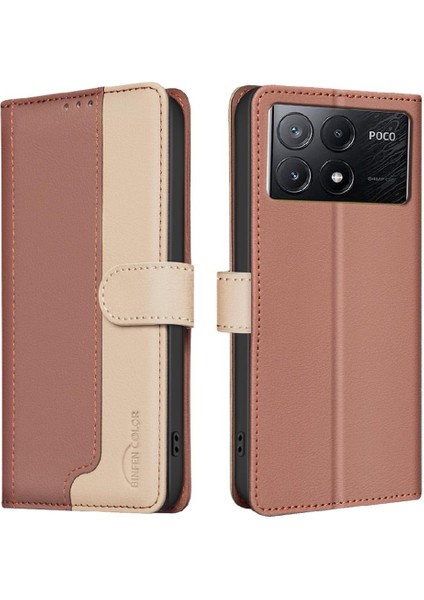 Xiaomi Poco X6 Pro 5g Flip Folio Kickstand Darbeye Tpu Için Flip Case (Yurt Dışından)