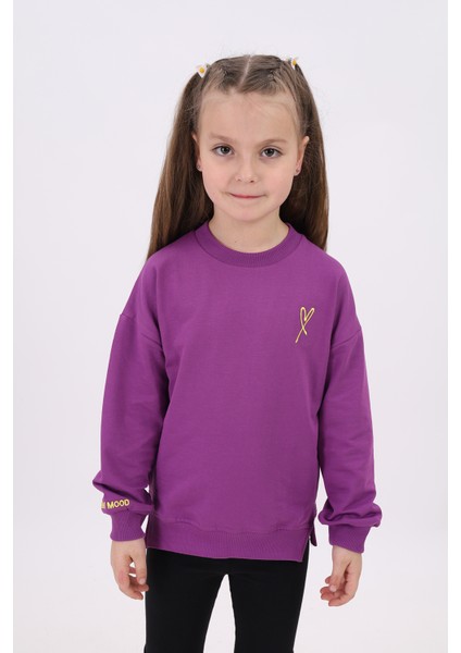 Toontoy Kids Toontoy Kız Çocuk Nakışlı Sweatshirt