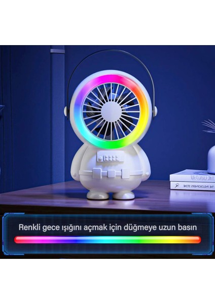 Tirbün Fan El Tipi Soğutucu Vantilatör Taşınabilir 1500 Mah Şarjlı Çok Güçlü Soğutma