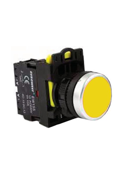 A5-11 Yaylı Buton Sarı 1no 22 mm