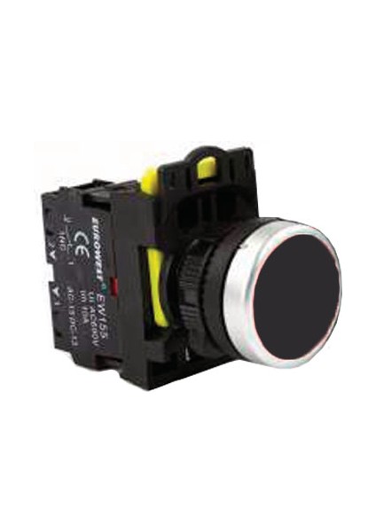 A5-41 Yaylı Buton Siyah 1no 22 mm