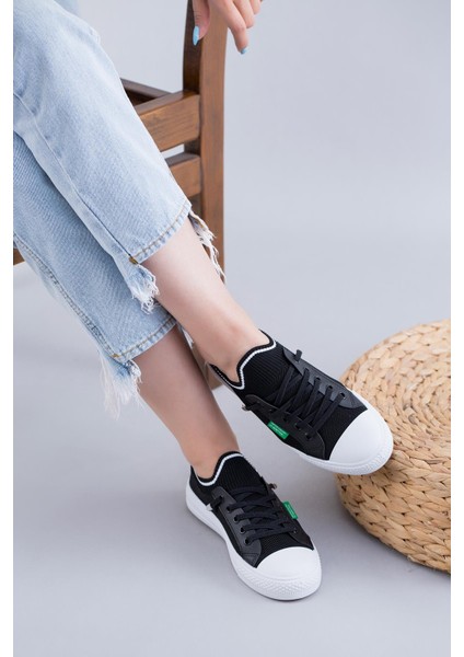 Cleo Benetton® Orijinal Yeni Sezon Ithal Triko Kadın Spor Ayakkabı Siyah modelleri