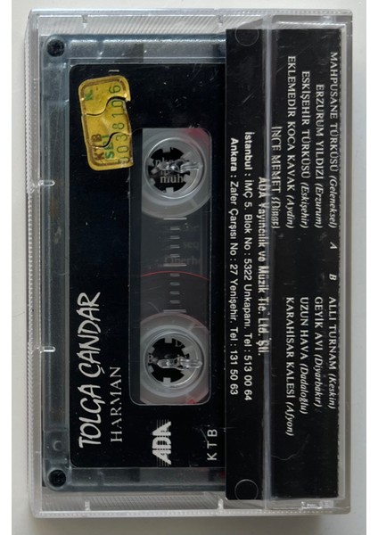 Tolga Çandar Harman Kaset (Orjnal Dönem Kağıt Baskı Kaset)