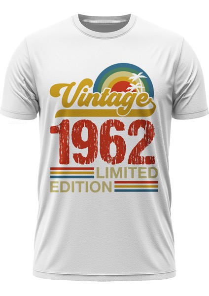 Vintage 1962 Limited Edition - Özel Retro Tasarım Baskılı Unisex T-Shirt