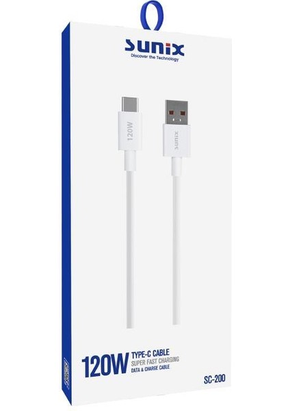 120W Type-C Hızlı Şarj ve Data Kablosu SC-200