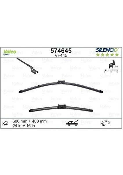 Silecek Süpürgesi Ön Muz Tipi Silencio (Sessiz) Fiat Doblo 263 2010- (600MM+400MM) fiyatları