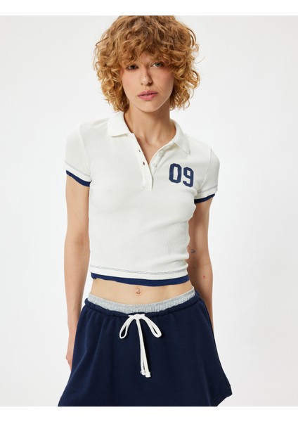 Polo Yaka Tişört Arkası Baskılı Kaşkorse Kısa Kollu Slim Fit modelleri