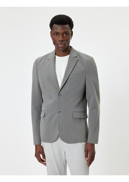 Kruvaze Blazer Ceket Slim Fit Kapaklı Çift Cep Detaylı modelleri