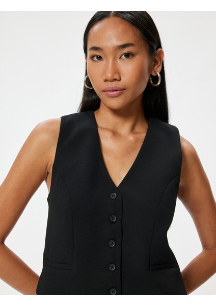 Blazer Yelek V Yaka Düğmeli Regular Fit fiyatları