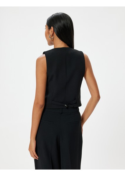 Blazer Yelek V Yaka Düğmeli Regular Fit fırsatları