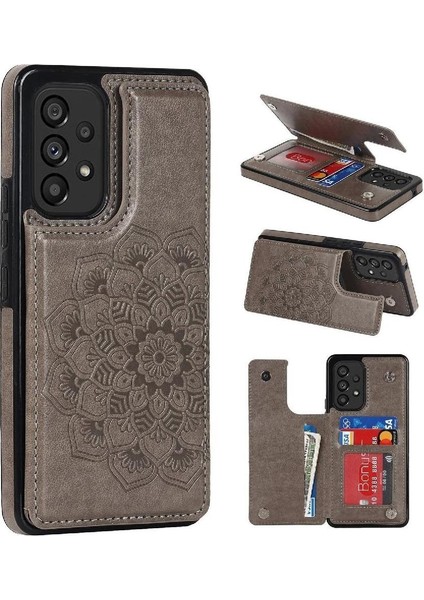 Samsung Galaxy Için Kart Tutucu Kılıf ile Cüzdan A52S 5g Pu Deri Çift (Yurt Dışından)