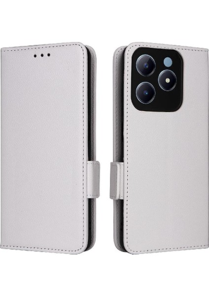 Realme Narzo N63 4g Kart Yuvaları Için Flip Case Tutucu Pu Deri Yan Toka (Yurt Dışından)