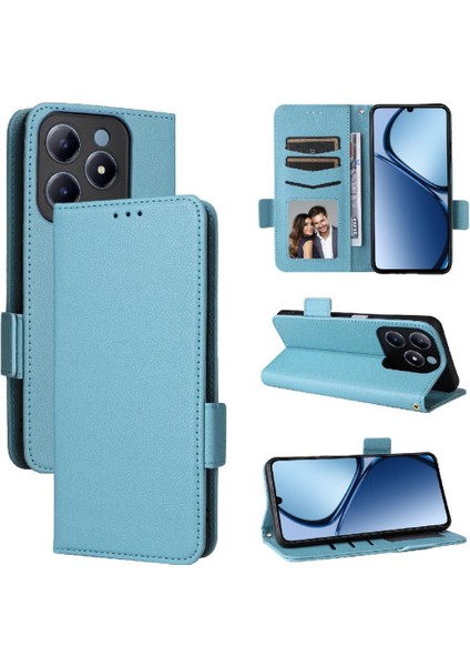 Realme C63 4g Için Flip Case Pu Deri Cüzdan Manyetik Yan Toka Kartı (Yurt Dışından)
