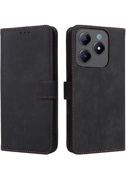 Realme C63 4g Kart Yuvaları Için Kılıf Kapak Rfıd Engelleme Manyetik Kapatma Pu (Yurt Dışından)
