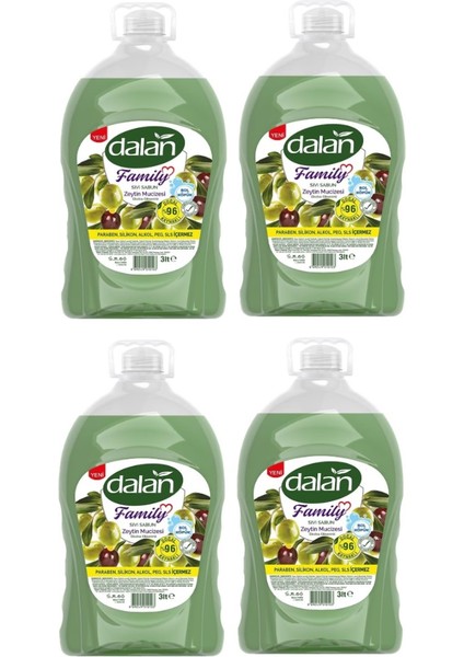 Family Sıvı Sabun Zeytin Mucizesi 3 lt x 4 Adet