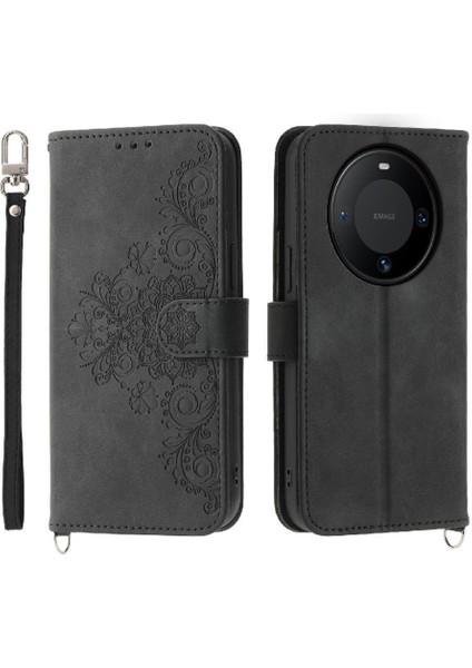 Huawei Mate 60 Bileklik Kabartmalı Çoklu Kredi Kartı Için Flip Case (Yurt Dışından) modelleri