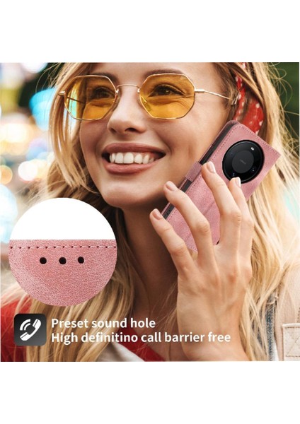 Huawei Mate 60 Pro Için Flip Case Kabartmalı Darbeye Çoklu Kredi Kartı (Yurt Dışından) modelleri