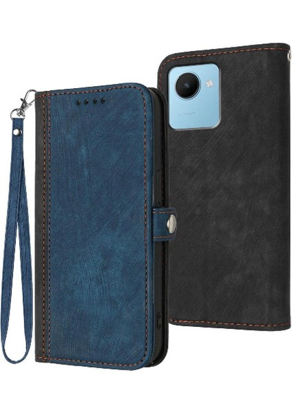 Realme C30 Pu Deri Manyetik Kapatma Flip Folio Kitap Kickstand Için Kılıf (Yurt Dışından)