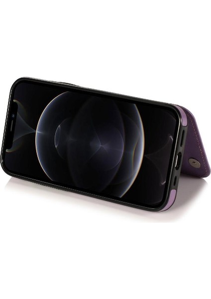 IPhone 12 Için Kart Tutucu Kılıf ile Cüzdan Pro Max Desen Çiçek Pu Flip (Yurt Dışından)