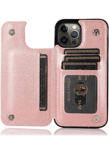 IPhone 12 Için Kart Tutucu Kılıf ile Cüzdan Pro Max Desen Çiçek Pu Flip (Yurt Dışından) modelleri