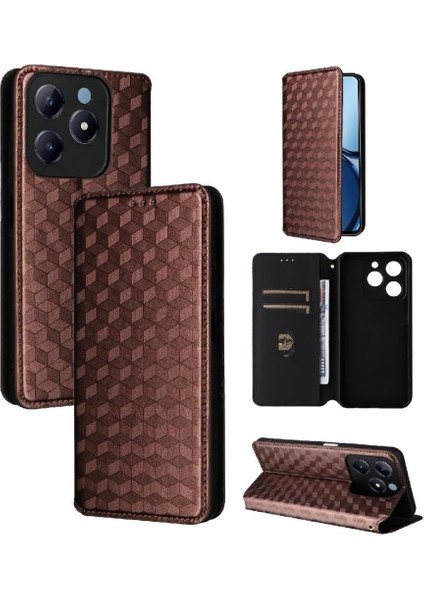 Realme C63 4g Pu Deri Cüzdan Manyetik Kapatma Kartı 3D Için Flip Case (Yurt Dışından) indirimleri