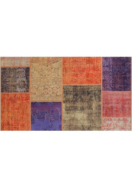 Halı Renkli Patchwork Desenli Dijital Baskı Halı