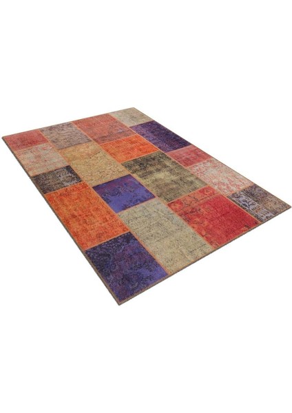 Halı Renkli Patchwork Desenli Dijital Baskı Halı