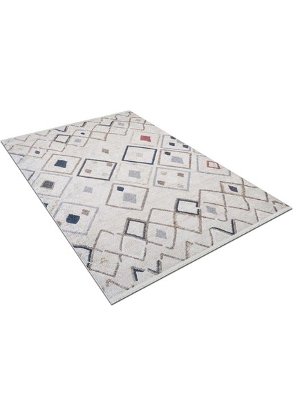 Halı Krem Geometrik Desenli Dijital Baskı Halı fiyatları