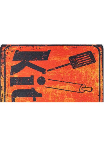 Halı Turuncu Mutfak Dijital Baskı Halı