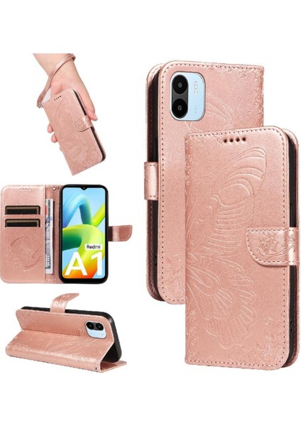 Xiaomi Redmi A1 Için Flip Case Yüksek Kalite Deri Ayrılabilir El Kayışı (Yurt Dışından)