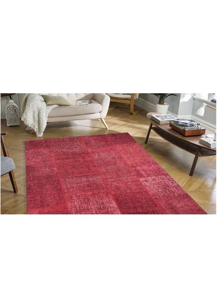 Halı Kırmızı Kare Desenli Dijital Baskı Halı modelleri