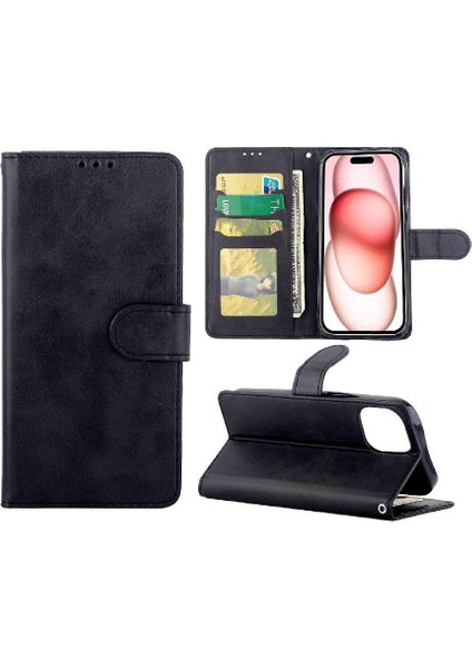 IPhone 15 Için Filp Durumda Manyetik Kapatma Kart Tutucu Pu Deri Tam (Yurt Dışından) fırsatları