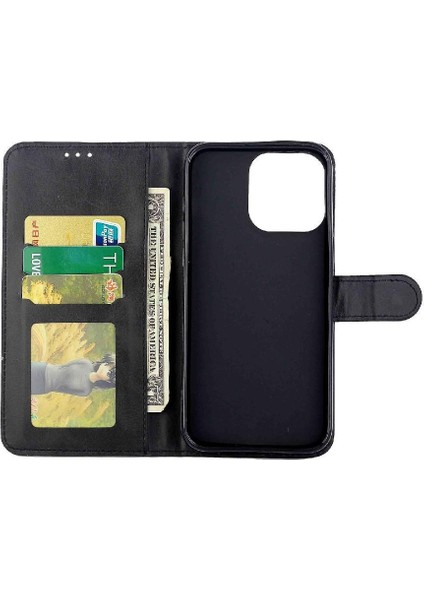 IPhone 15 Için Filp Durumda Pro Max Kickstand Pu Deri Kart Tutucu Manyetik (Yurt Dışından) fırsatları