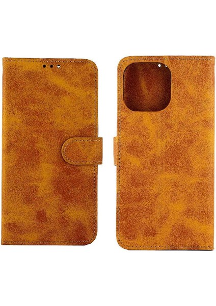 IPhone 15 Için Filp Durumda Pro Max Kickstand Pu Deri Kart Tutucu Manyetik (Yurt Dışından)