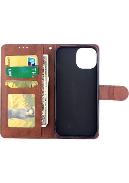 IPhone 15 Için Filp Durumda Manyetik Kapatma Kart Tutucu Pu Deri Tam (Yurt Dışından) fırsatları
