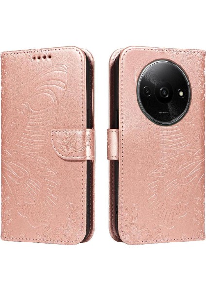 Xiaomi Redmi A3 Için Flip Case Kredi Kartı Yuvası ile Yüksek Kaliteli Deri (Yurt Dışından)