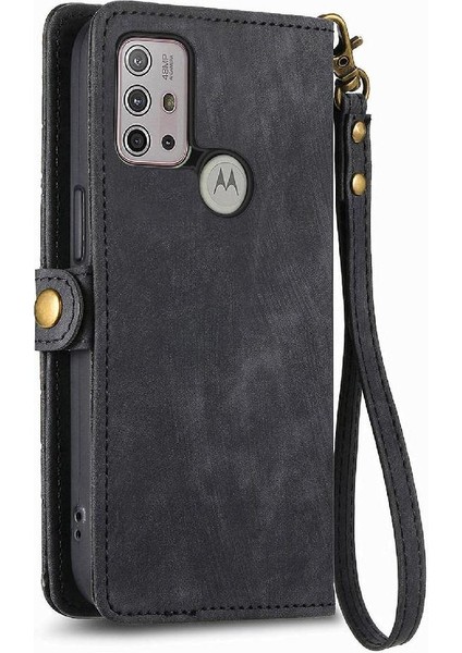 Motorola Moto G30 Cüzdan Basit Iş Deri Kılıf Flip Case Için Flip Case (Yurt Dışından)