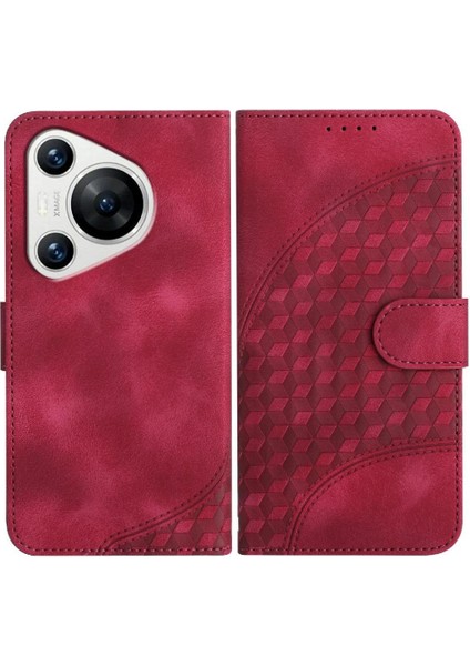 Huawei Pura 70 Flip Iş Manyetik Kart Tutucu Geometrik Için Flip Case (Yurt Dışından)