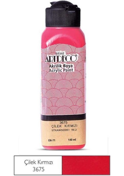 Akrilik Boya 140 ml Çilek Kırmızısı