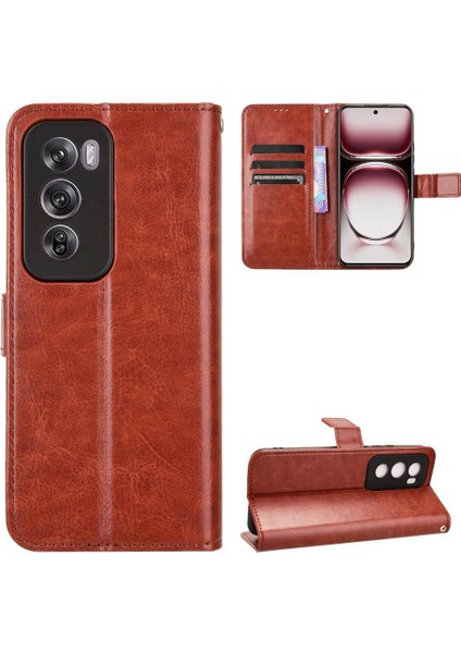 Oppo Oppo 12 Pro 5g Için Kılıf Cüzdan Manyetik Kapak Çevirin Kart Tutucu (Yurt Dışından)