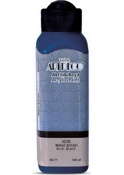 Akrilik Boya 140 ml Mavi Siyah 070R-3035