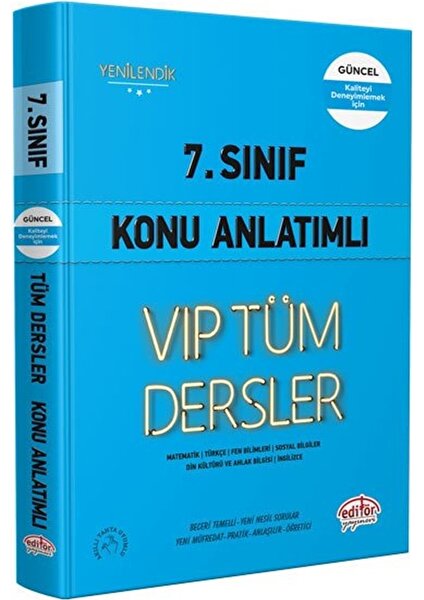 Editör Yayınları 7. Sınıf Tüm Dersler Konu Anlatımlı Kitap - Matematik Yaprak Testler