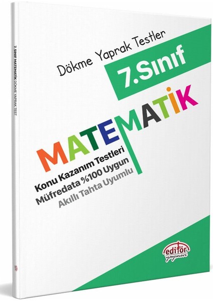 Editör Yayınları 7. Sınıf Tüm Dersler Konu Anlatımlı Kitap - Matematik Yaprak Testler