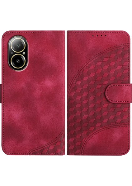 Colorful Shop Realme C67 Için Flip Case Darbeye Deri Kılıf Pu Deri Kapak Çevirin (Yurt Dışından)