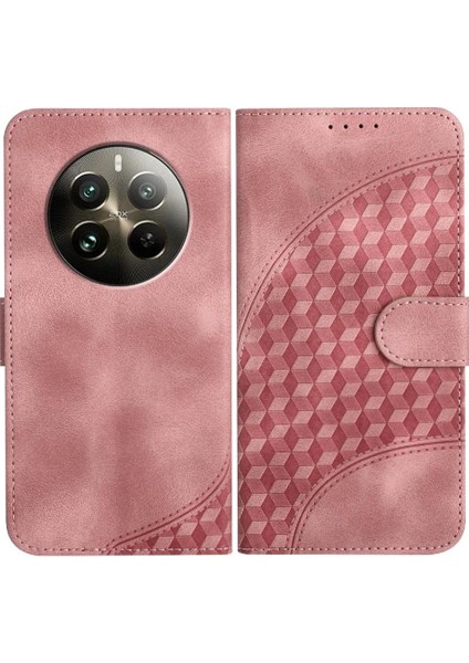 Realme 12 Artı Pu Deri Kapak Çevirin Manyetik Kart Tutucu (Yurt Dışından)