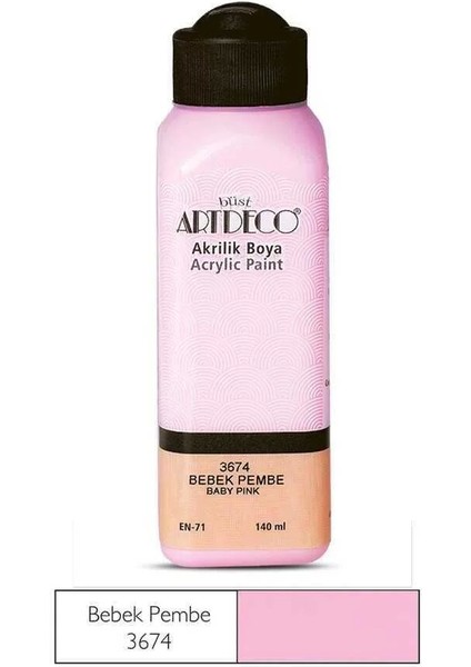 Akrilik Boya 140 ml Bebek Pembe
